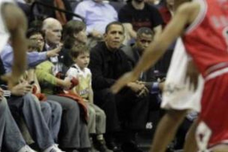 Presiden AS, Barack Obama memberi dukungan langsung kepada Chicago Bulls