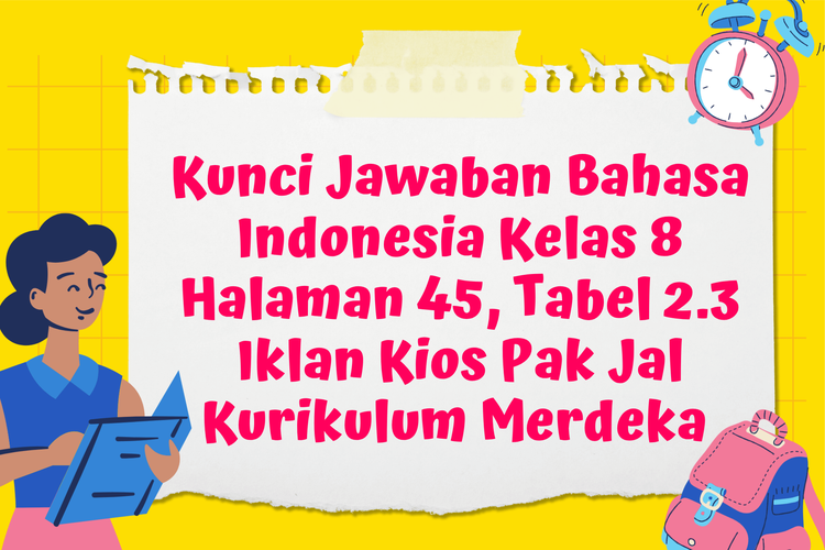 Kunci Jawaban Bahasa Indonesia Kelas 8 Halaman 45, Tabel 2.3 Iklan Kios Pak Jal Kurikulum Merdeka 
