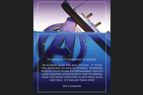 James Cameron Anggap Avengers: Endgame bak Gunung Es yang Tenggelamkan Titanic