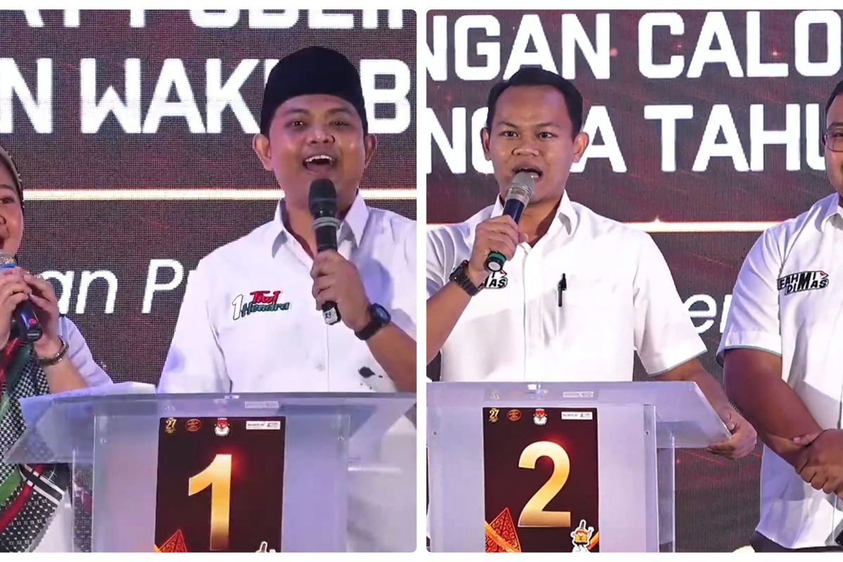 Massa Pendukung Ricuh, Debat Paslon Pilkada Purbalingga Sempat Terhenti