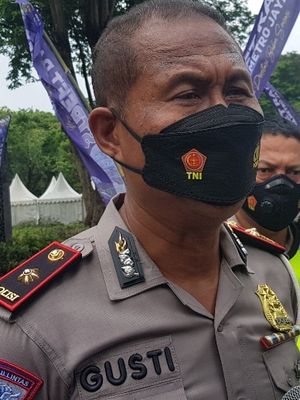Kepala Satuan Lalu Lintas (Kasatlantas) Wilayah Polres Metro Jakarta Utara Komisaris Polisi I I Gusti Sunawa saat ditemui di lokasi street race Ancol, Jakarta Utara, Sabtu (15/1/2022).