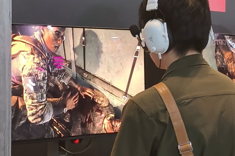 Ilustrasi gameplay Battlefield 6 Single Player, diambil KompasTekno di Tokyo Game Show 2025 di Makuhari Messe, Chiba, Jepang, Jumat (26/9/2025).