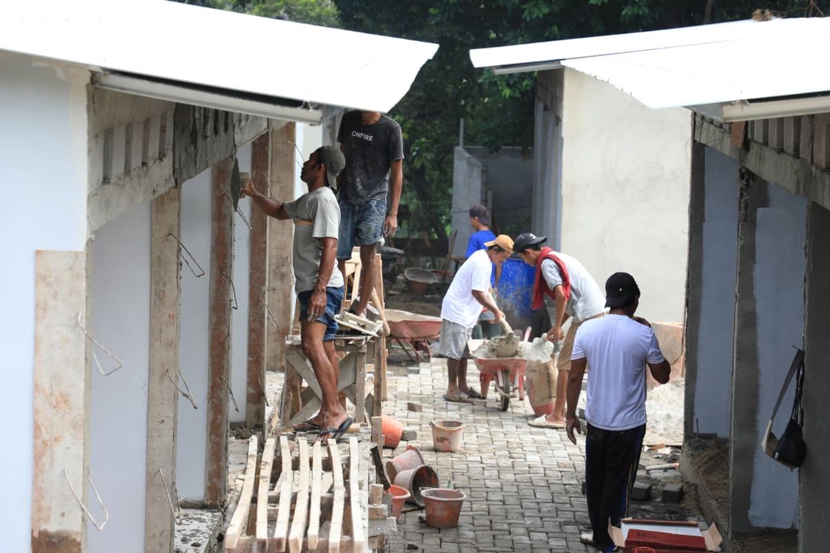 Pembangunan Sentra Fauna dan Kuliner Jakarta di Lenteng Agung, Jagakarsa, Jakarta Selatan per Selasa (30/9/2025).