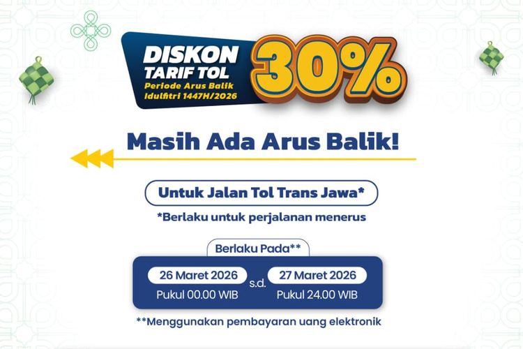 Berlaku Mulai Hari Ini, Cek Syarat dan Rincian Diskon Tarif Tol