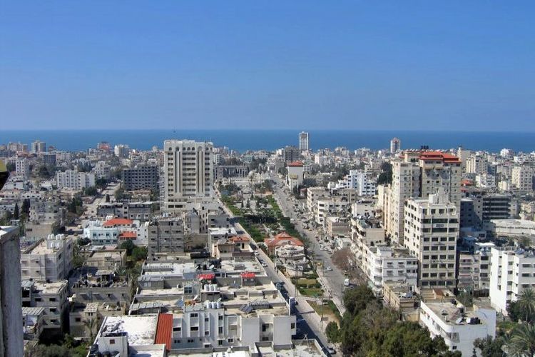 Pemandangan Kota Gaza di Palestina.