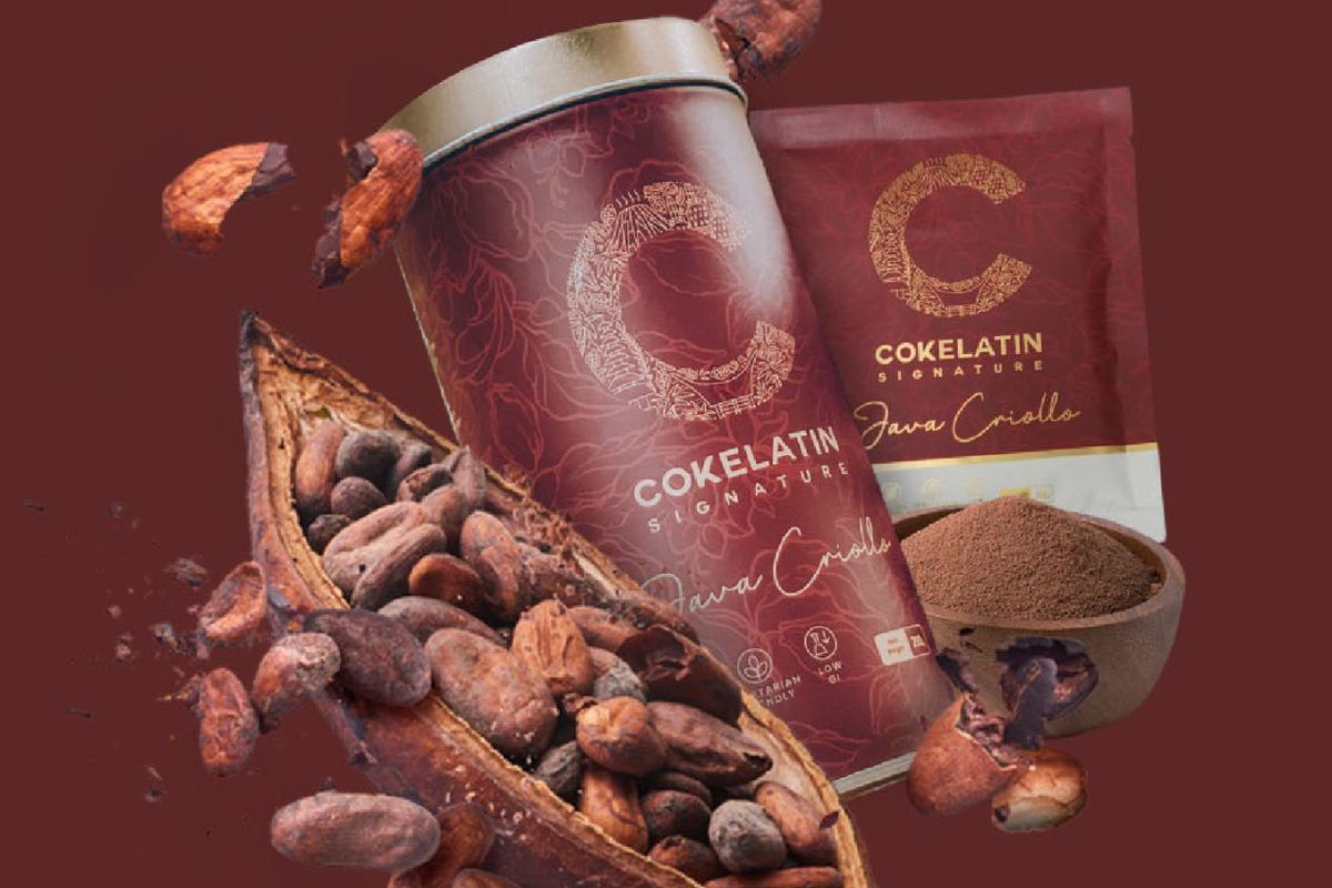 Minuman bubuk Cokelatin varian Java Criollo dalam kemasan kaleng