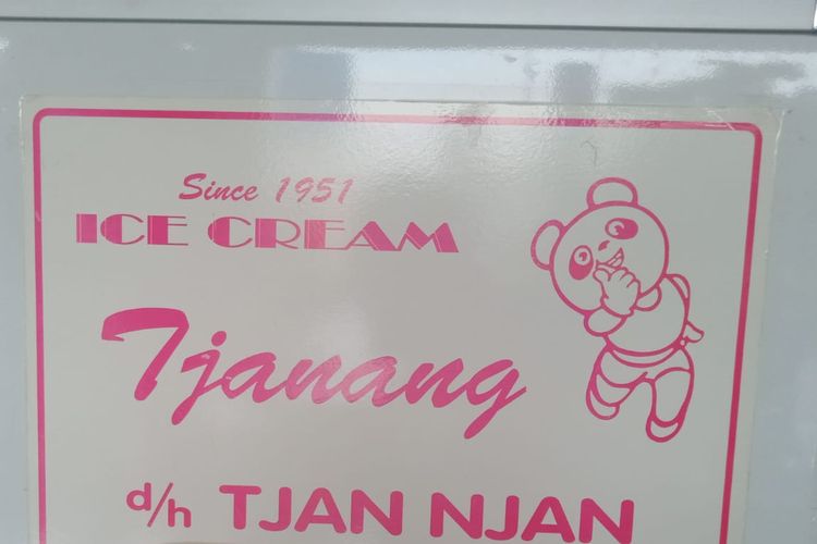 Es krim legendaris di Jakarta, Tjanang Ice Cream. 