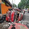 Bus Prona Ngebut Tabrak Scoopy hingga Terguling, 7 Orang Terluka