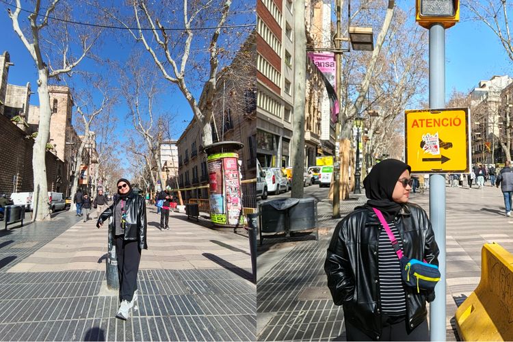 Kamera Tecno Camon 40 bisa diandalkan untuk menangkap foto yang bagus di La Rambla, Barcelona.