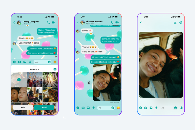 Messenger kini punya fitur kirim foto HD, mirip di WhatsApp.