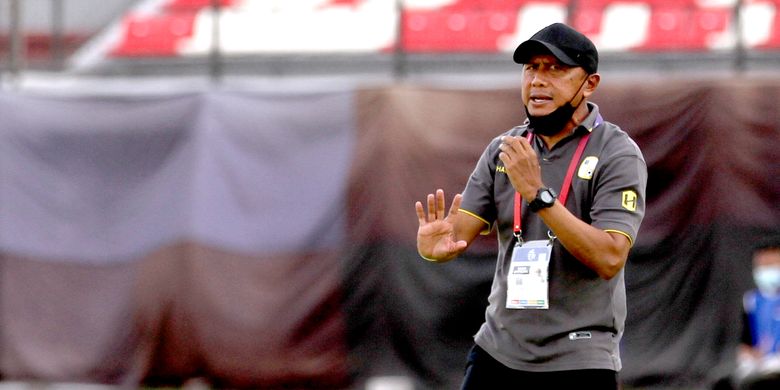Pelatih Barito Putera saat putaran kedua Liga 1 2021-2022, Rahmad Darmawan.