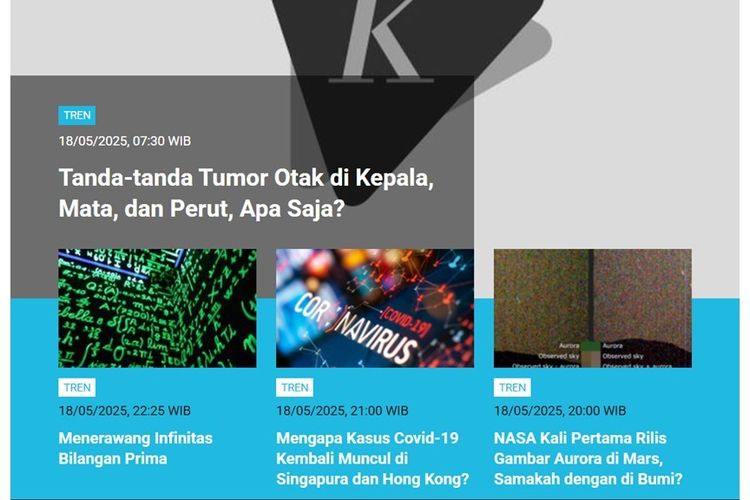 [POPULER TREN] Tanda Tumor Otak di Kepala, Mata, dan Perut | Minum Kopi Pagi Hari Naikkan Tekanan Darah?