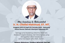 Anggota DPD RI Cholid Mahmud Meninggal, Sudah Cuci Darah Sejak 2015