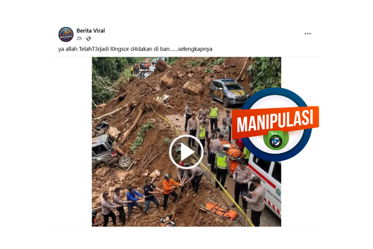 INFOGRAFIK: Narasi Hoaks Longsor pada April 2026, Foto adalah Konten AI