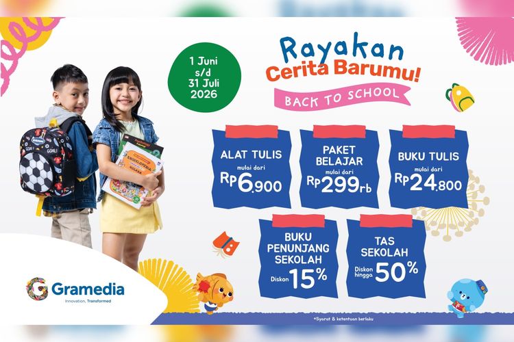 Sambut Tahun Ajaran Baru, Gramedia Gelar Program 