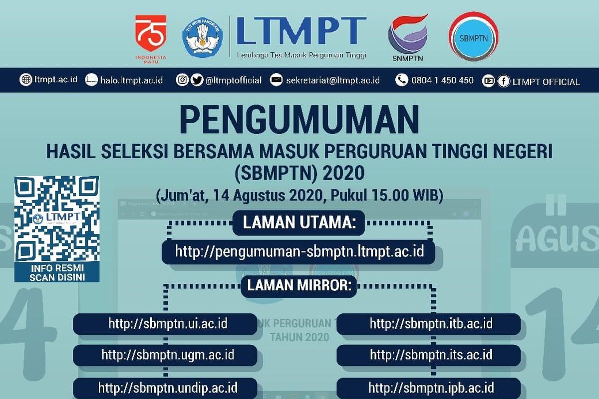 Pengumuman SBMPTN 2020