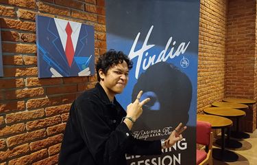 Hindia saat ditemui di FX Sudirman kawasan Senayan, Jakarta Pusat, Jumat (30/6/2023). 