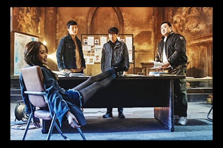 Ma Dong Seok, Kim Sang Joong, Kim Ah Joong dan Jang Ki Young dalam film The Bad Guys : Reign of Chaos (2019)