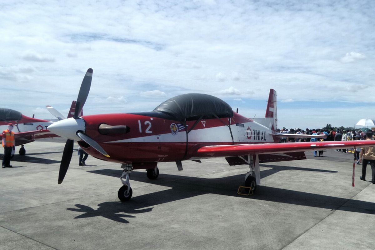 A photo of Korean-made KT-1B Wong Bee trainer. 