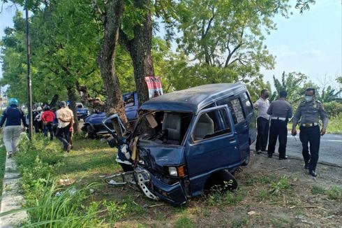 As Roda Patah, Suzuki Carry Tabrak Isuzu Panther di Ngawi, 6 Orang Terluka