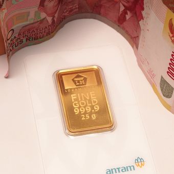 Ilustrasi emas Antam, harga emas Antam hari ini, harga Antam hari ini, harga logam mulia Antam, harga emas hari ini.