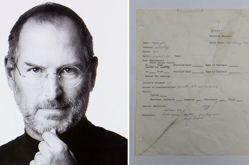 Surat Lamaran Pekerjaan Steve Jobs Dilelang Seharga Rp 3,2 Miliar