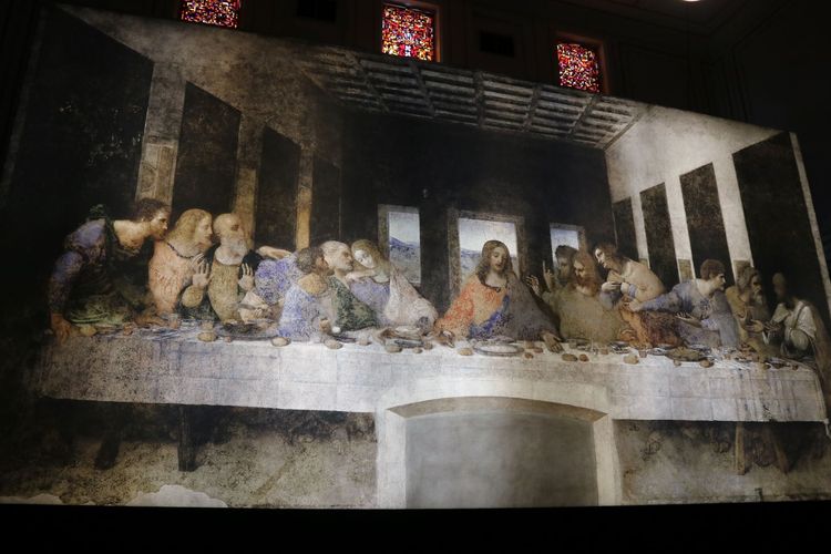 Lukisan Leonardo Da Vinci yang berjudul The Last Supper di pamerkan di Museum Mandiri 