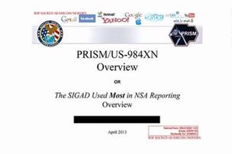 Inilah dokumen presentasi yang mengungkap kepemilikan akses NSA ke data pengguna beragam layanan data utama di dunia maya.