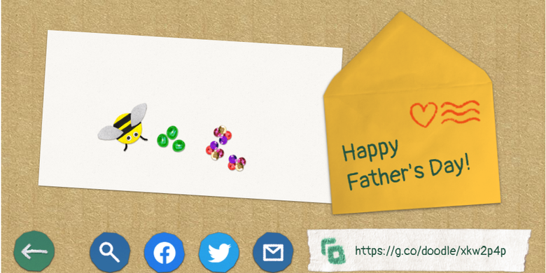 Google Doodle Hari Ayah Nasional yang mengajak pengguna untuk membuat kartu ucapan.