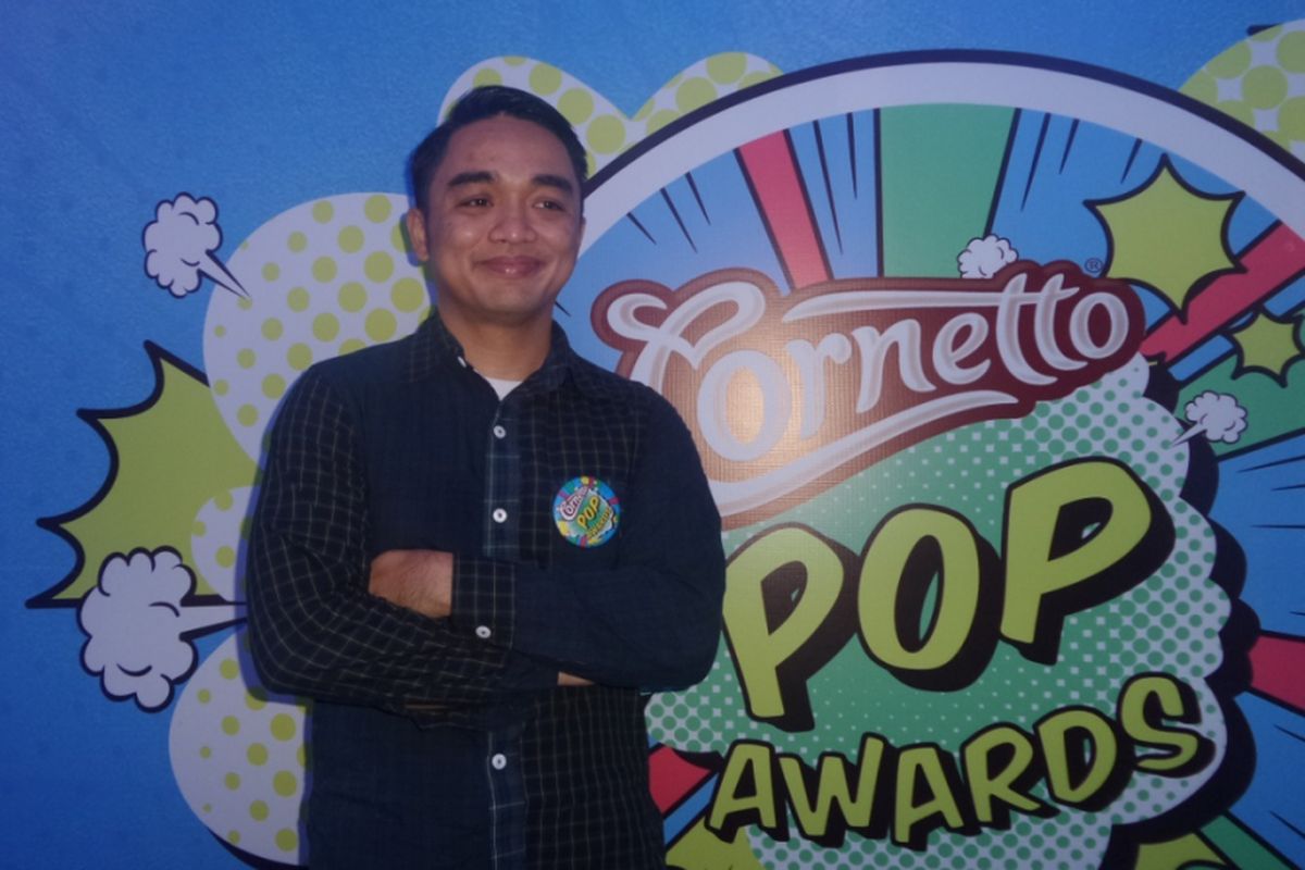 Dipha Barus usai menghadiri konferensi pers Cornetto Pop Awards di Empirica, SCBD, Jakarta Selatan, Jumat (19/5/2017).