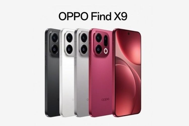Oppo Find X9 dibekali Dimensity 9500, kamera 50 MP baru, baterai 7.025 mAh.