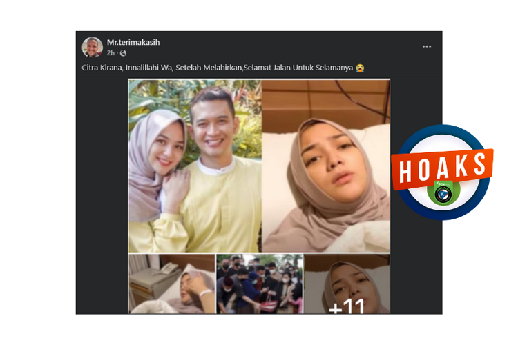 Hoaks, Citra Kirana meninggal dunia pada Senin (21/4/2025)