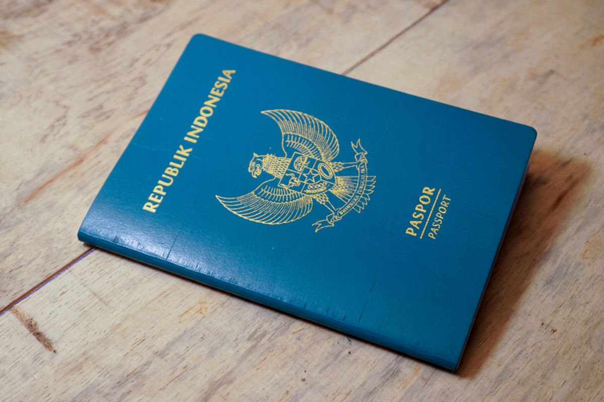 Ilustrasi paspor Indonesia. 