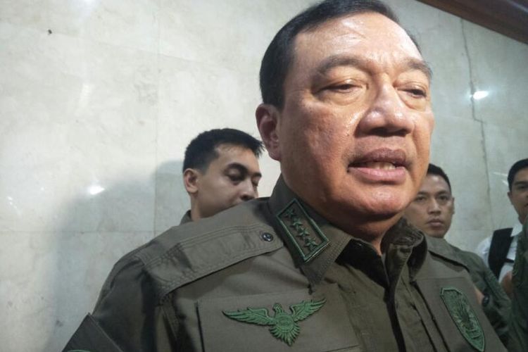 Kepala Badan Intelijen Negara (BIN) Budi Gunawan Usai Rapat di Komisi I DPR di Kompleks Parlemen, Senayan, Jakarta, Rabu (12/2/2020)