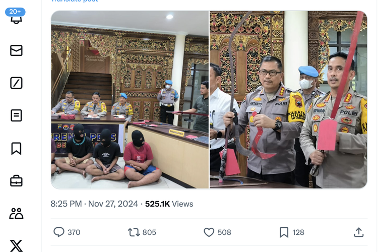 Kompolnas Soroti Polisi Pegang Barang Bukti Tawuran Berujung Penembakan Siswa SMK Semarang Tanpa Sarung Tangan