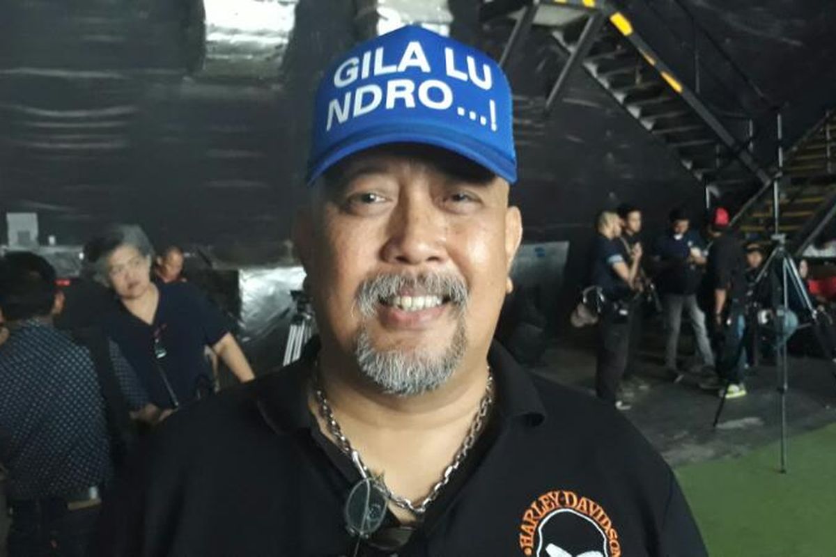 Indro Warkop di Studio Movie One, Tanah Kusir, Jakarta Selatan, pada Senin (17/4/2017).