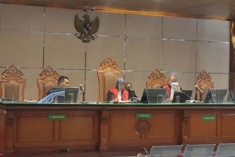 Sidang kasus suap hakim agung digelar di Pengadilan Negeri Bandung, Kota Bandung, Jawa Barat.