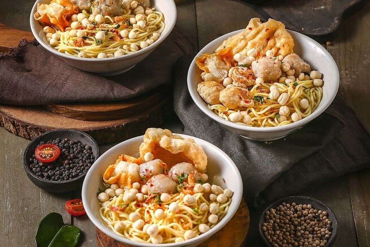 Pilihan menu baso aci di Baso Aci Akang.