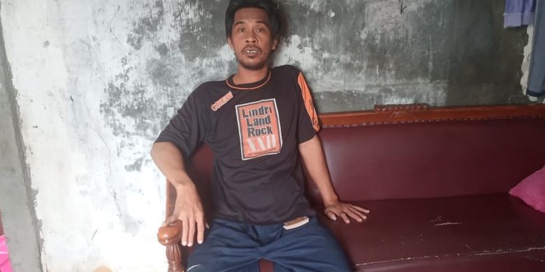Arif Romadhon di rumahnya yang kini tinggal di Kalibata Rt.3 Rw.11, Bantarjati, Bogor Utara, Selasa (24/3/2025).