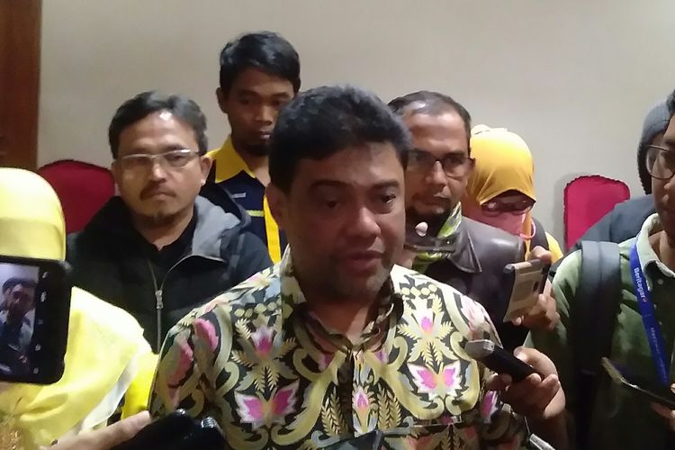 Presiden KSPI, Said Iqbal memberikan keterangan pers kepada awak media di Jakarta, Kamis (5/3/2020).