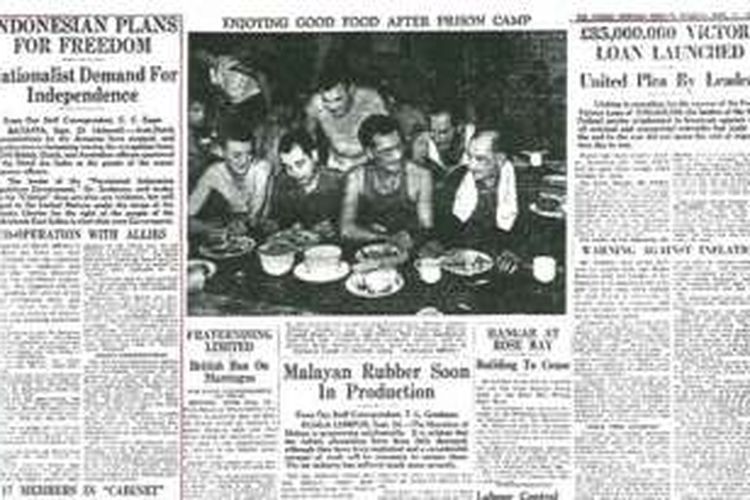 Pemberitaan Sydney Morning Herald tanggal 25 September 1945


