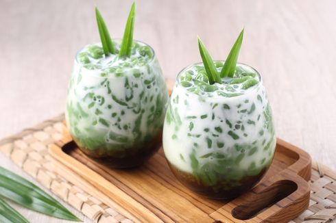 Resep Es Cendol Hunkwe, Hidangkan dengan Biji Selasih dan Melon