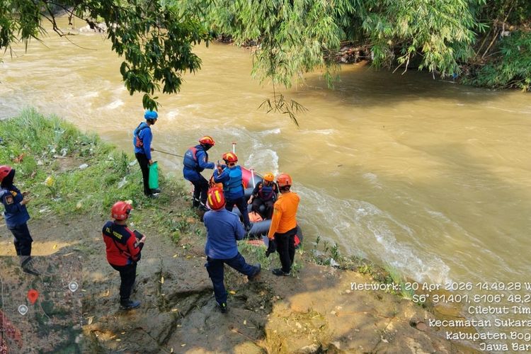 Bocah 6 Tahun Hanyut di Sungai Ciliwung Bogor, Pencarian Masih Berlangsung
