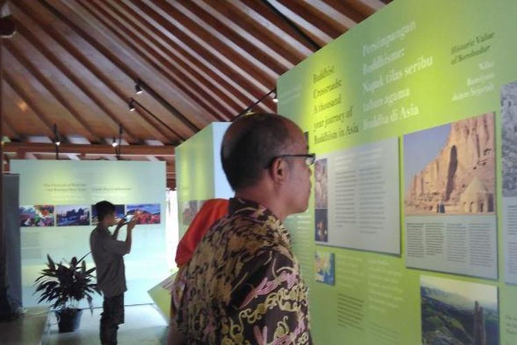 Pameran situs warisan budaya dunia, Lembah Bamiyan Afganistan dan Candi Borobudur di Museum Karmawibhangga, Borobudur, Magelang, Jawa Tengah, Jumat (20/1/2017).