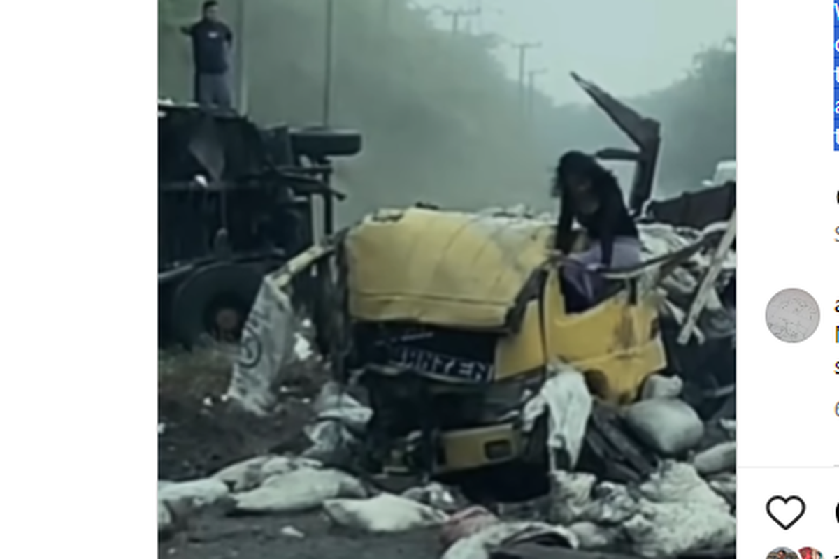 Video kecelakaan truk di Lampung