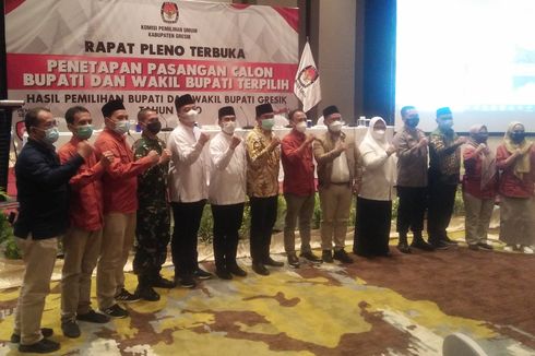 Yani-Aminatun Ditetapkan sebagai Bupati dan Wabup Gresik Terpilih, Qosim-Alif Siap Mendukung