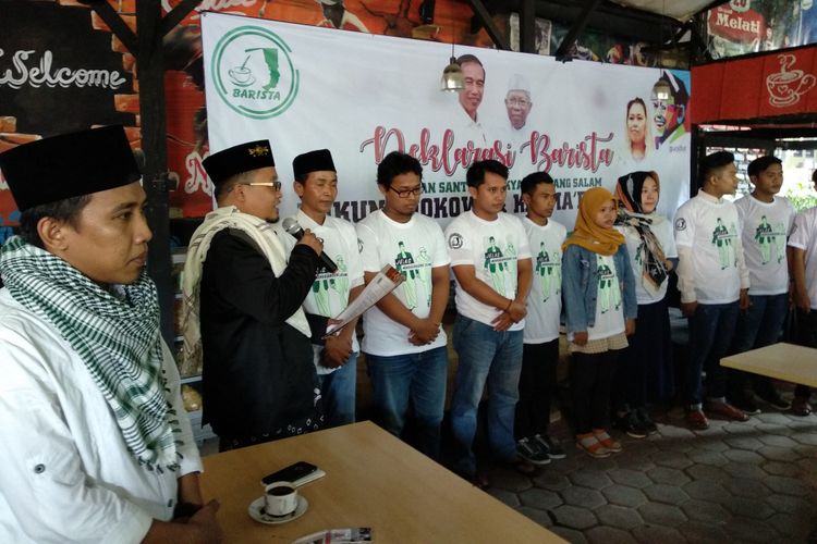 Deklarasi Barisan Santri dan Rakyat Gerbangsalam (Barista) untuk Jokowi-Maruf Amin di Pamekasan, Selasa (18/12/2018). 