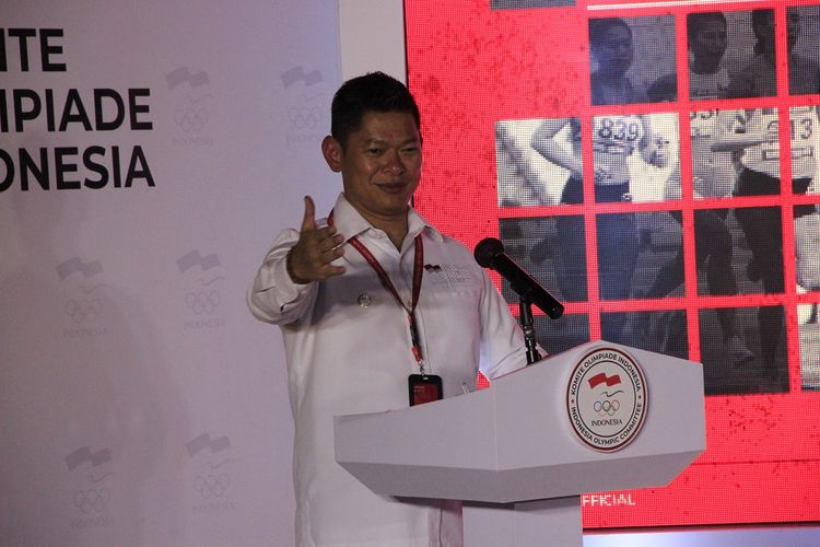 Ketua NOC Indonesia Raja Sapta Oktohari membuka konferensi pers terkait persiapan Indonesia menjadi tuan rumah World Beach Games 2023 di kantor NOC Indonesia, Senayan, Jakarta, pada Rabu (13/7/2022) malam WIB.