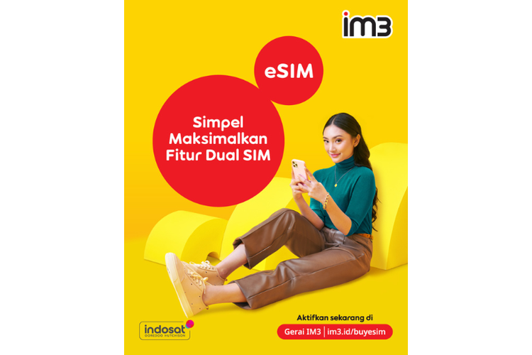 Teknologi eSIM dari IM3 memungkinkan pengguna memiliki dua nomor telepon (fitur dual SIM), meskipun smartphone yang digunakan hanya menyediakan satu tray kartu SIM. 