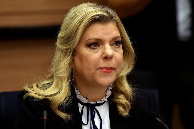 Foto Sara Netanyahu diambil pada 31 Januari 2017 menunjukkan istri Perdana Menteri Israel Benjamin Netanyahu menghadiri event di Knesset (parlemen Israel) di Yerusalem.